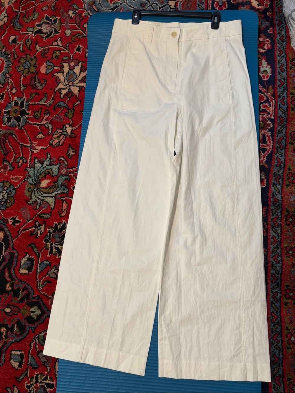 COS Cream-White Wide Leg Trousers